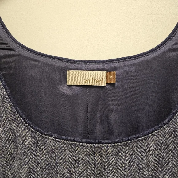 Wilfred Blue and Gray Herringbone Dress - Picture 3 of 9